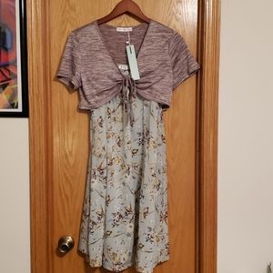 Floral Print Spaghetti Strap Dress with Cinched To